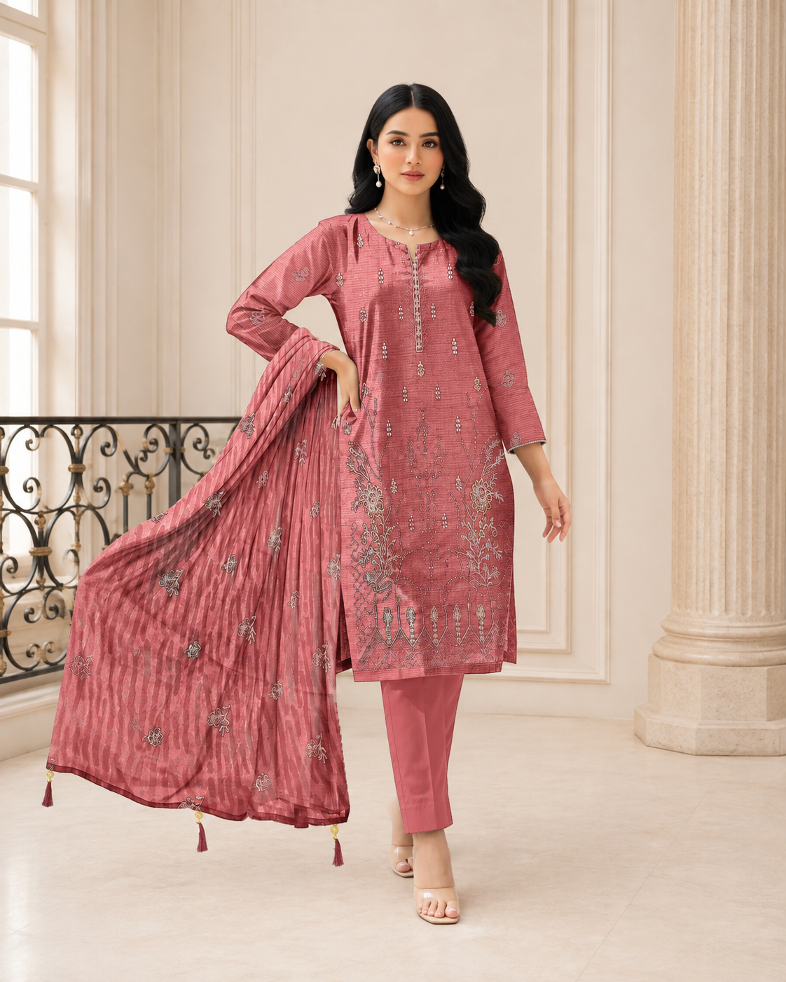 Aghaz-e-Nau by Lala Jaan – 3PC Embroidered Bana Dora Lawn Suit