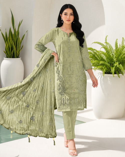 Aghaz-e-Nau by Lala Jaan – 3PC Embroidered Bana Dora Lawn Suit