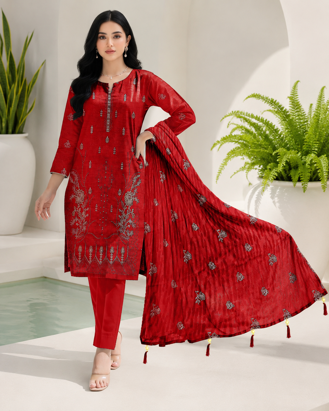 Aghaz-e-Nau by Lala Jaan – 3PC Embroidered Bana Dora Lawn Suit