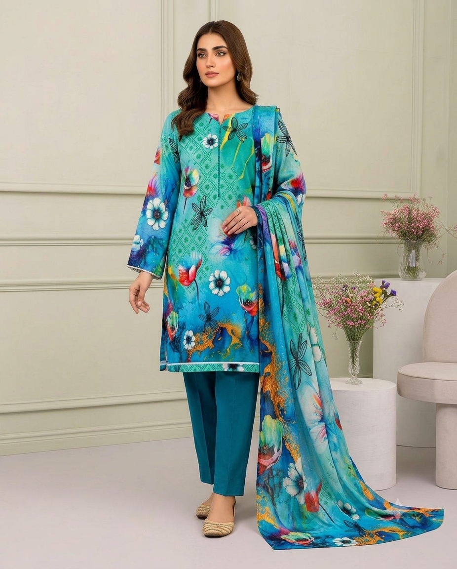 Zellbury Special Digital Printed Bana Dora Lawn | Vol 733