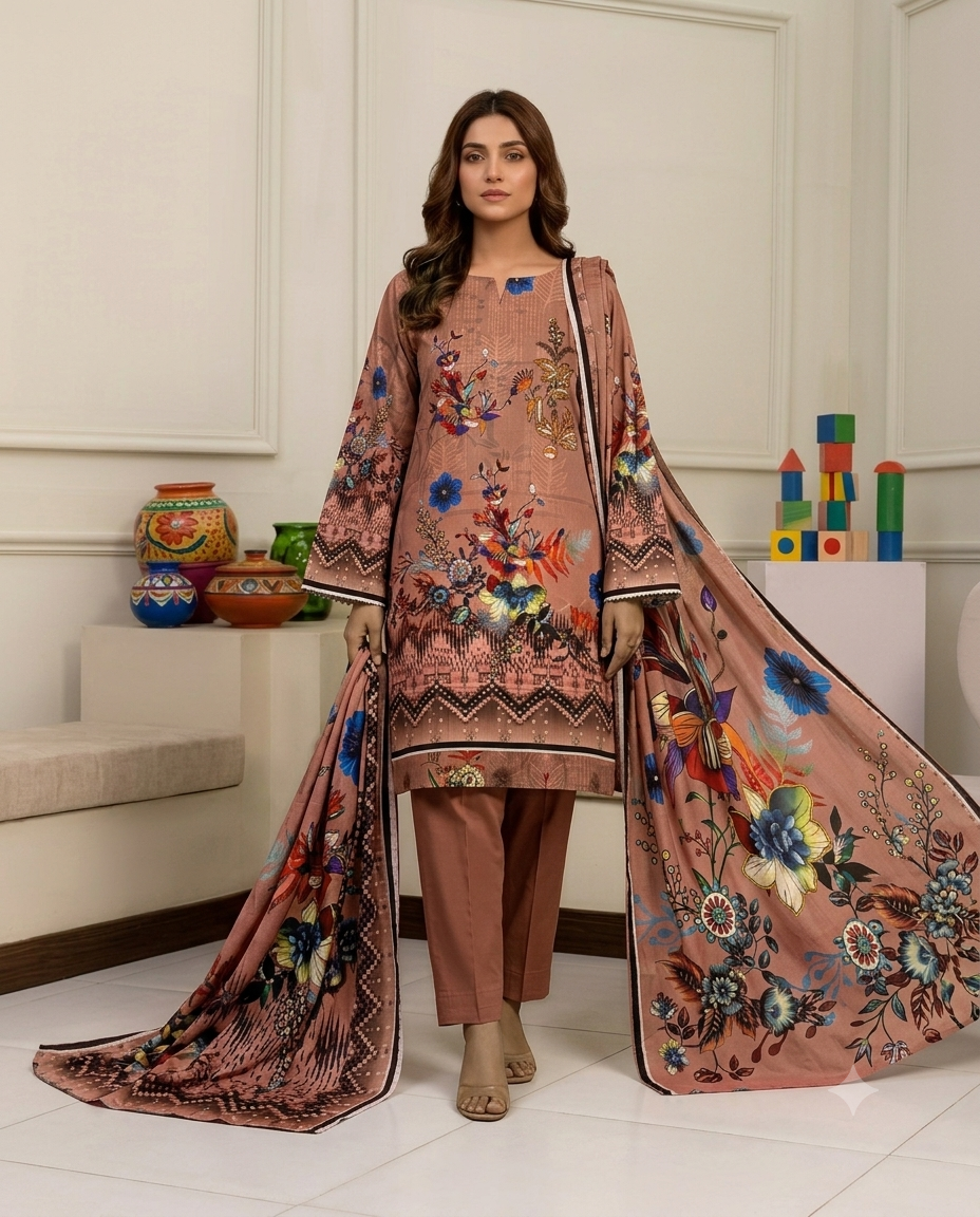 Zellbury Special Digital Printed Bana Dora Lawn | Vol 733