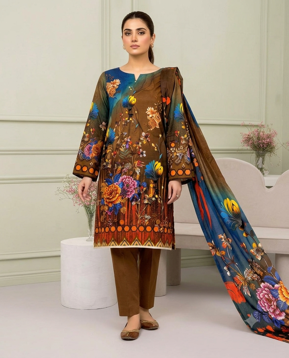 Zellbury Special Digital Printed Bana Dora Lawn | Vol 733