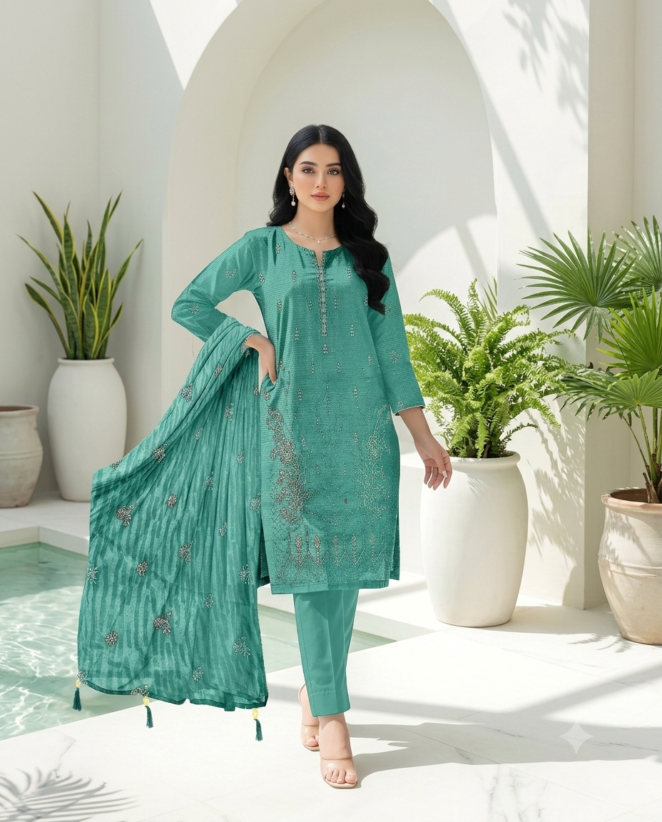 Aghaz-e-Nau by Lala Jaan – 3PC Embroidered Bana Dora Lawn Suit