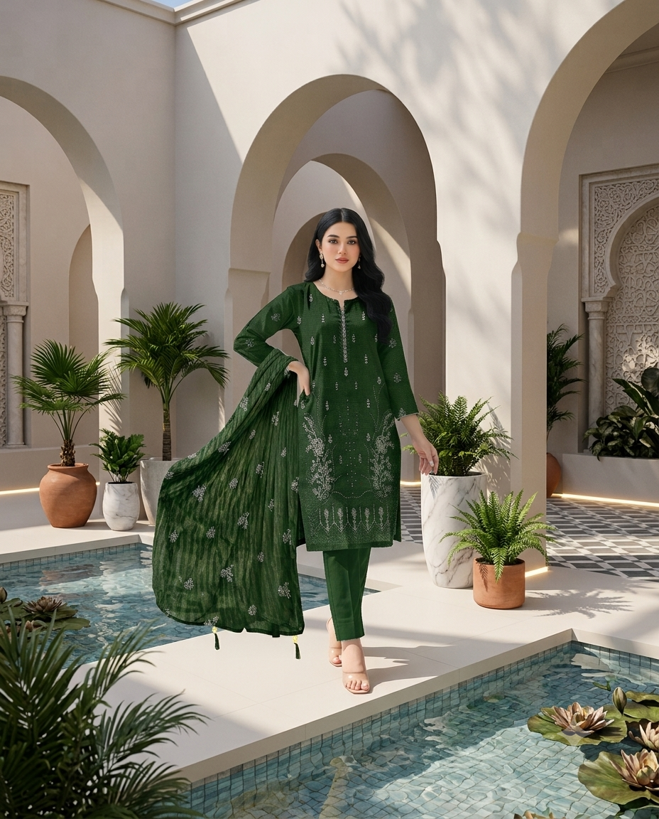Aghaz-e-Nau by Lala Jaan – 3PC Embroidered Bana Dora Lawn Suit