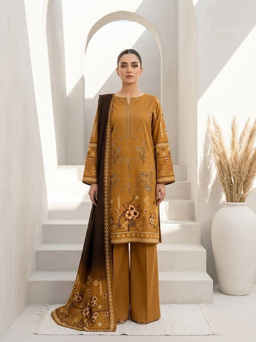 PRINTED SLU VISCOSE EMBORIDERY