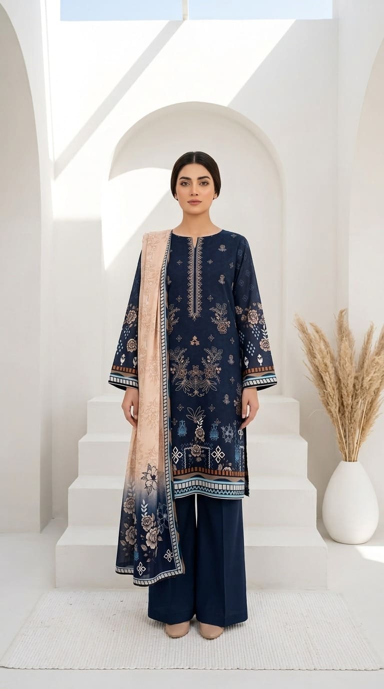 PRINTED SLU VISCOSE EMBORIDERY