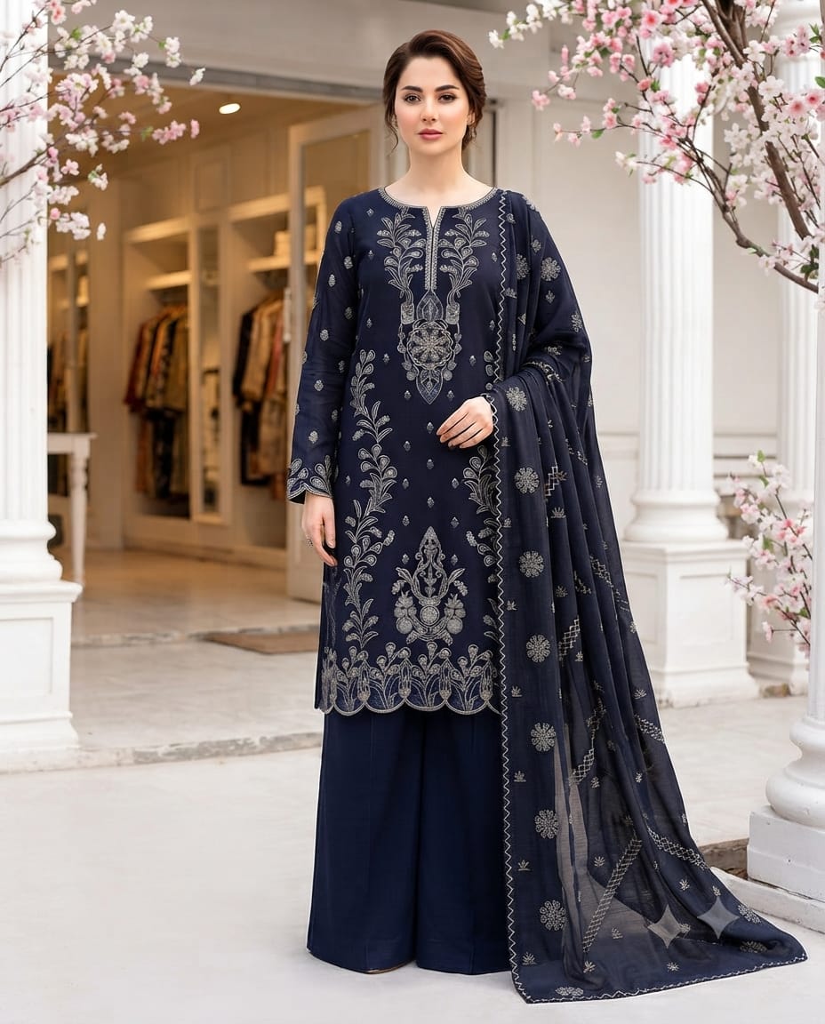 Premium Heavy Embroidered Viscose | Vol-742 Bismil
