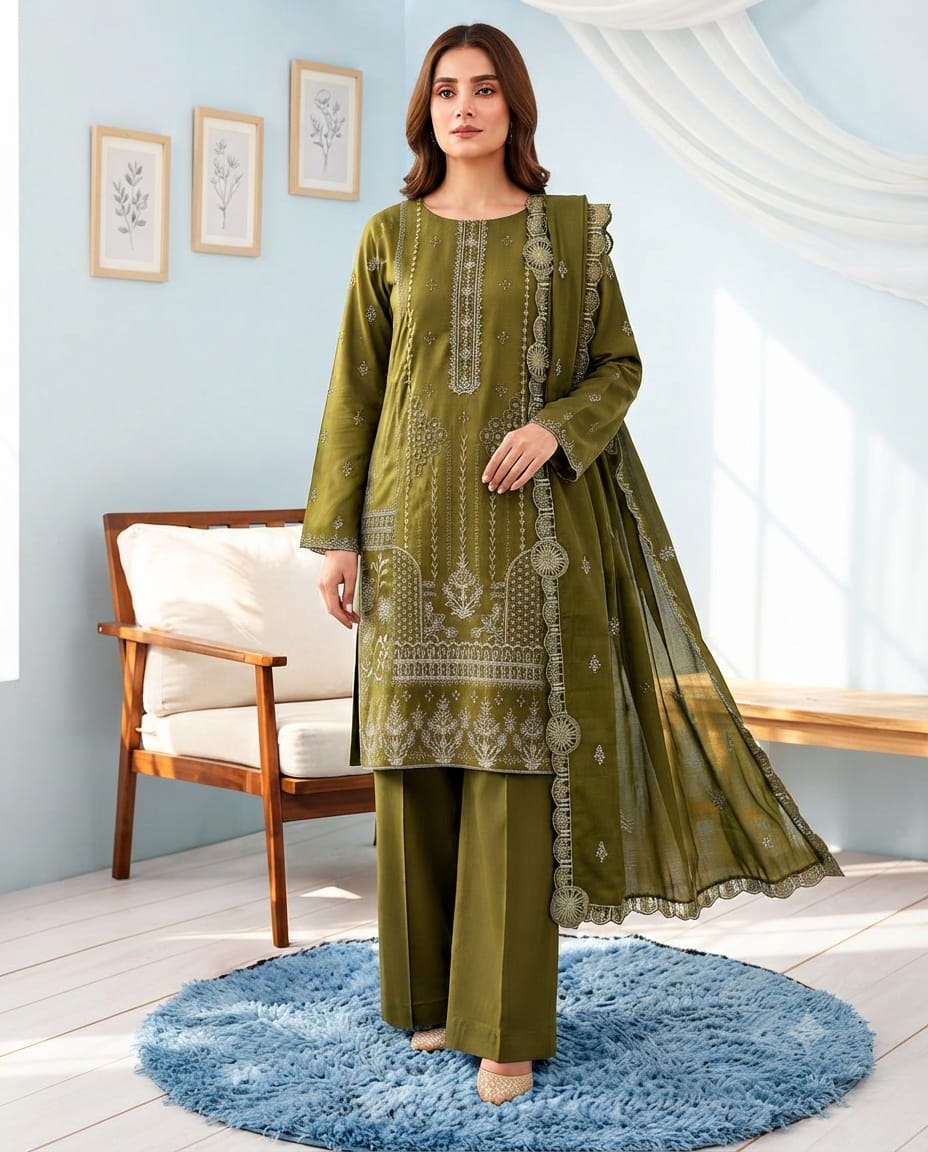 Premium Heavy Embroidered Winter Dhanak Stuff Suit | Vol-743 Mohagni