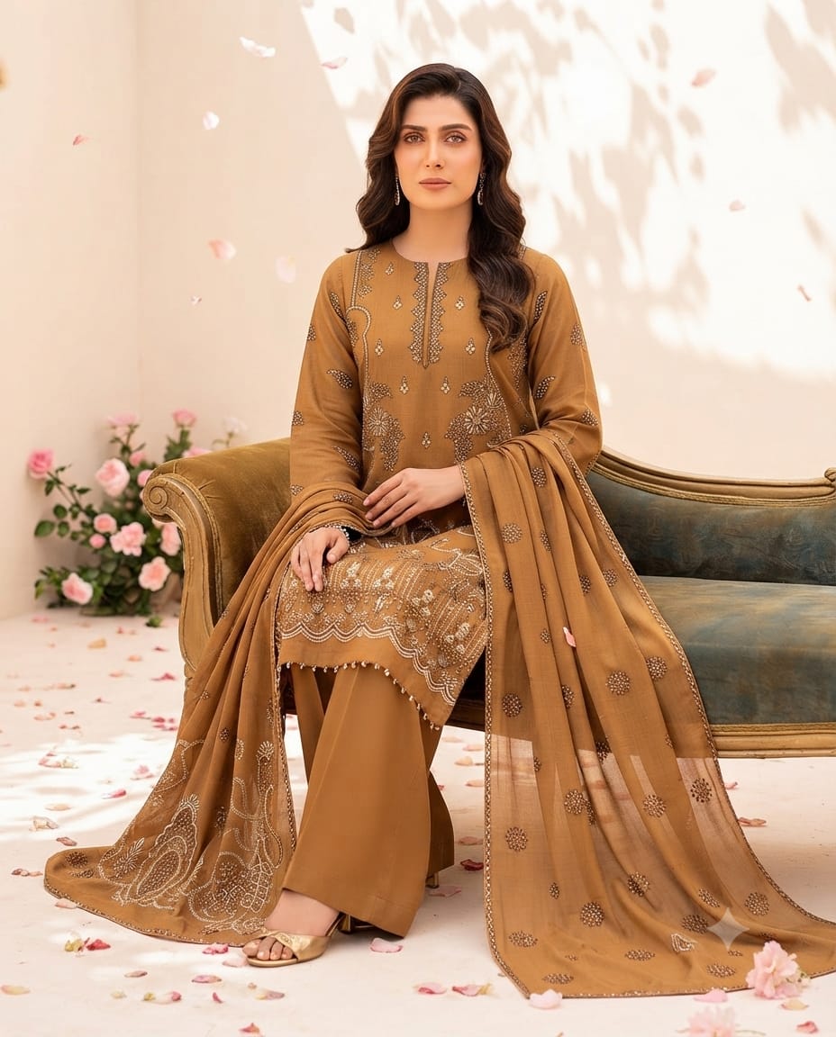 Premium Fully Embroidered Viscose Suit | Vol-744 Mayal