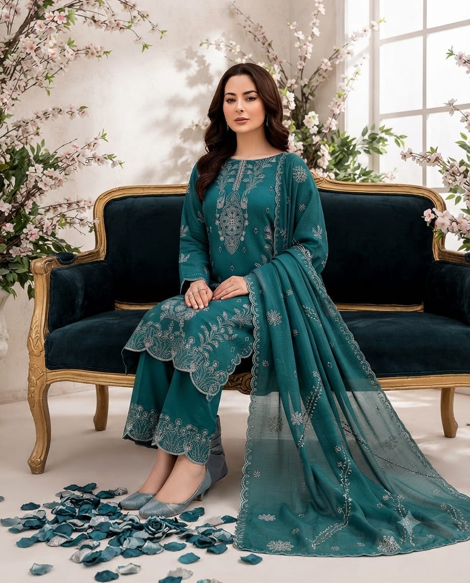 Premium Heavy Embroidered Viscose | Vol-742 Bismil