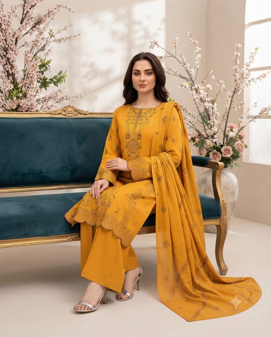 Premium Heavy Embroidered Viscose | Vol-742 Bismil