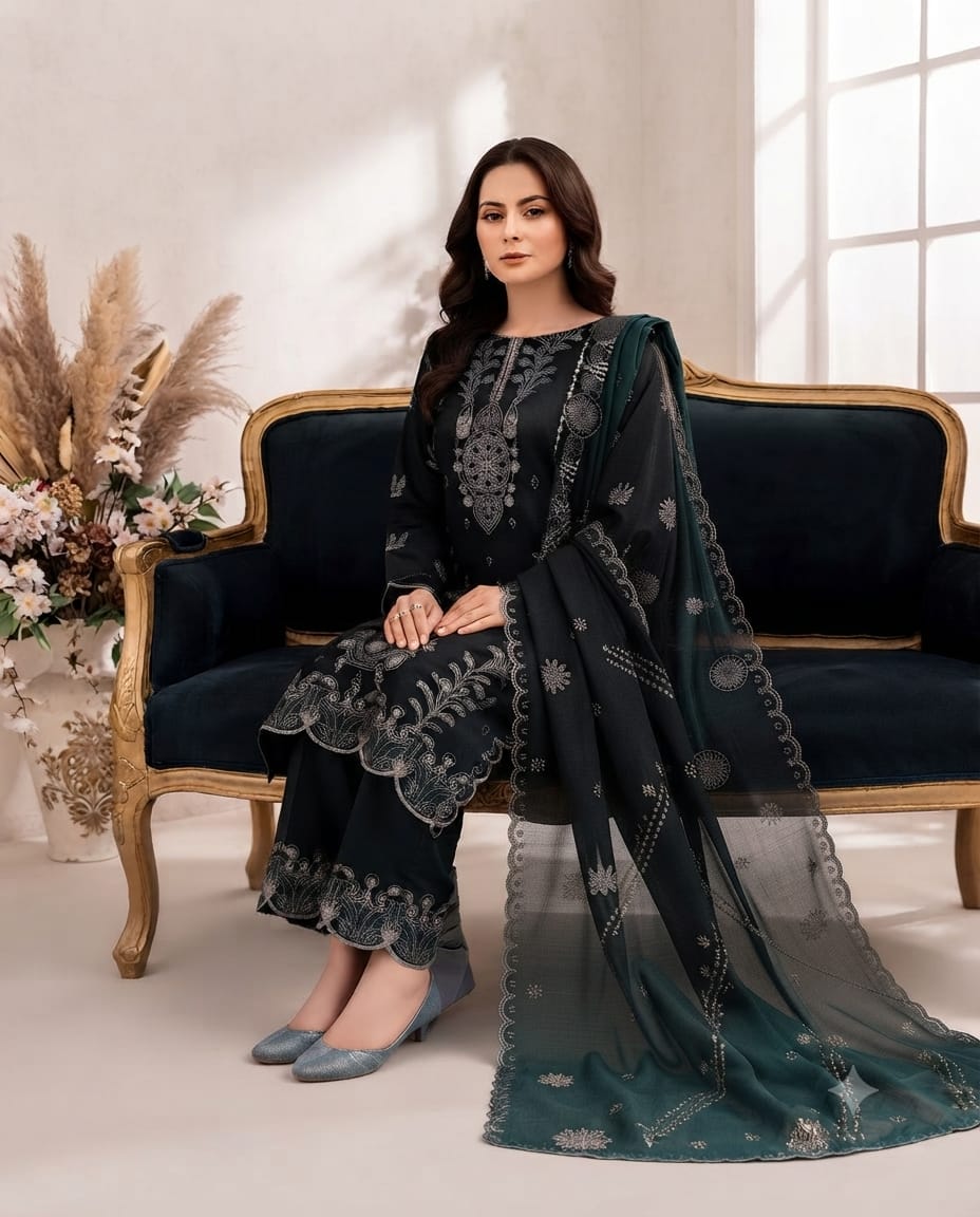 Premium Heavy Embroidered Winter Dhanak Stuff Suit | Vol-743 Mohagni
