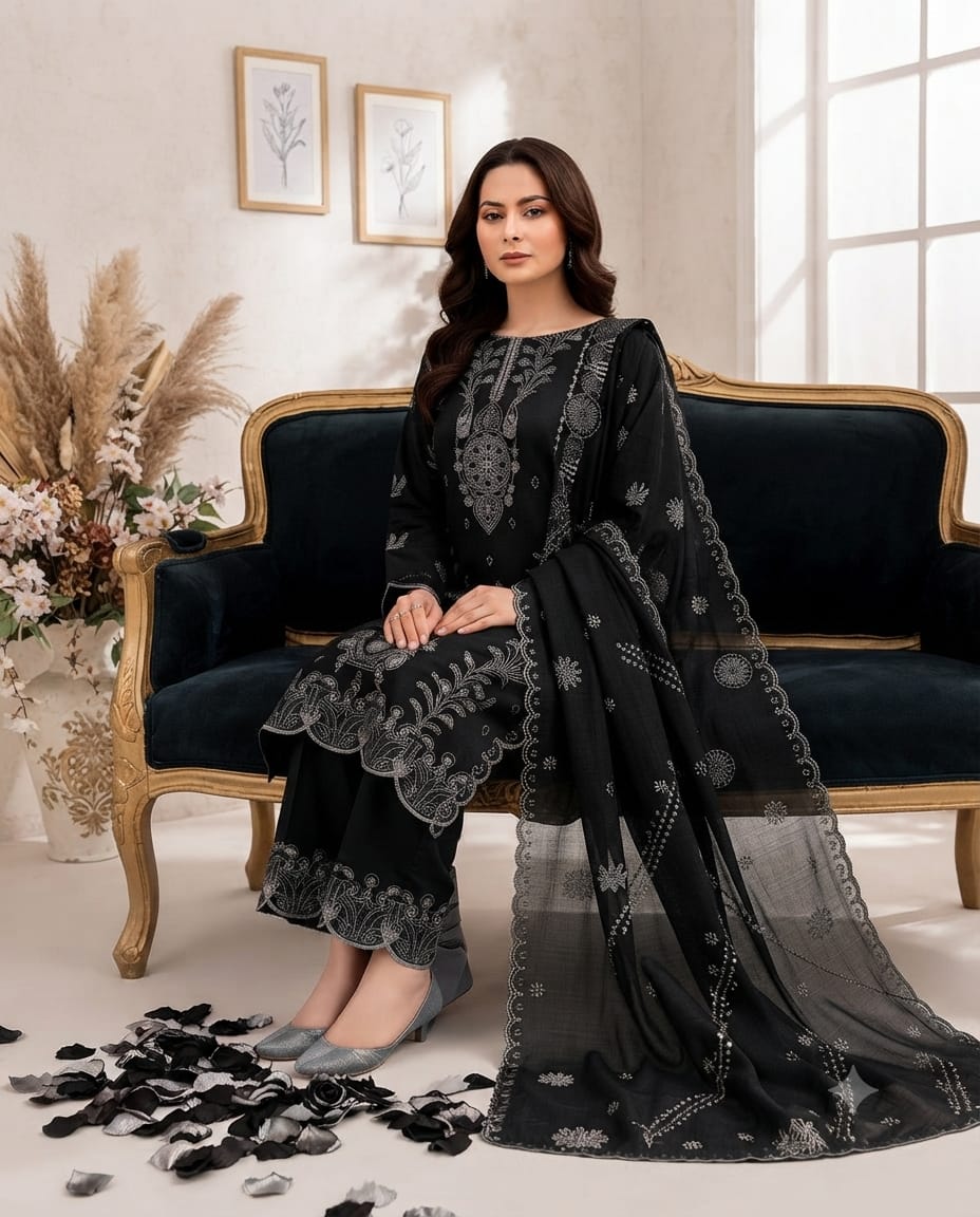 Premium Heavy Embroidered Winter Dhanak Stuff Suit | Vol-743 Mohagni